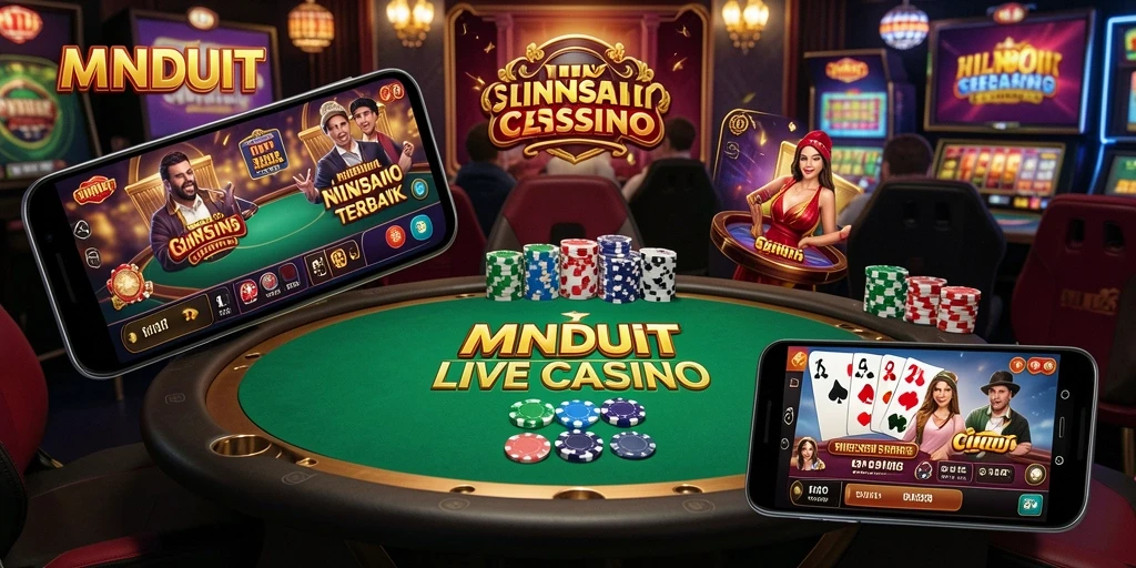 Tampilan keren untuk gameplay Live Casino MNDUIT.
