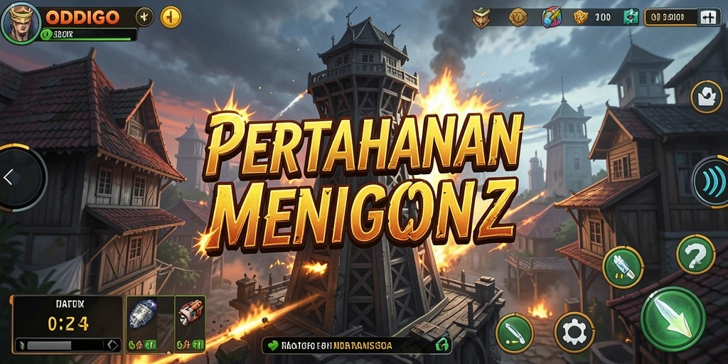 Tangkapan layar gameplay ODDIGO yang mendebarkan di dunia Tower Defense.