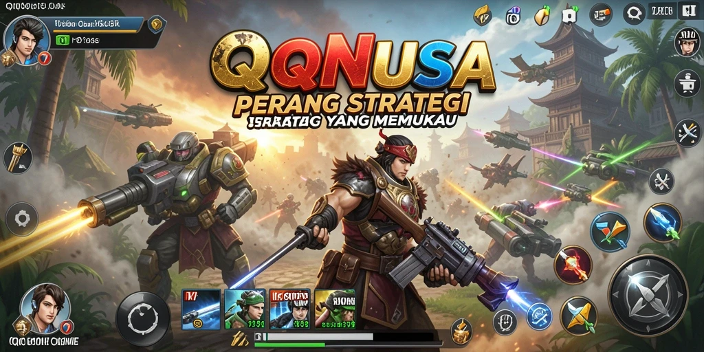 Tampilan screenshot gameplay QQNUSA menampilkan strategi yang intens.
